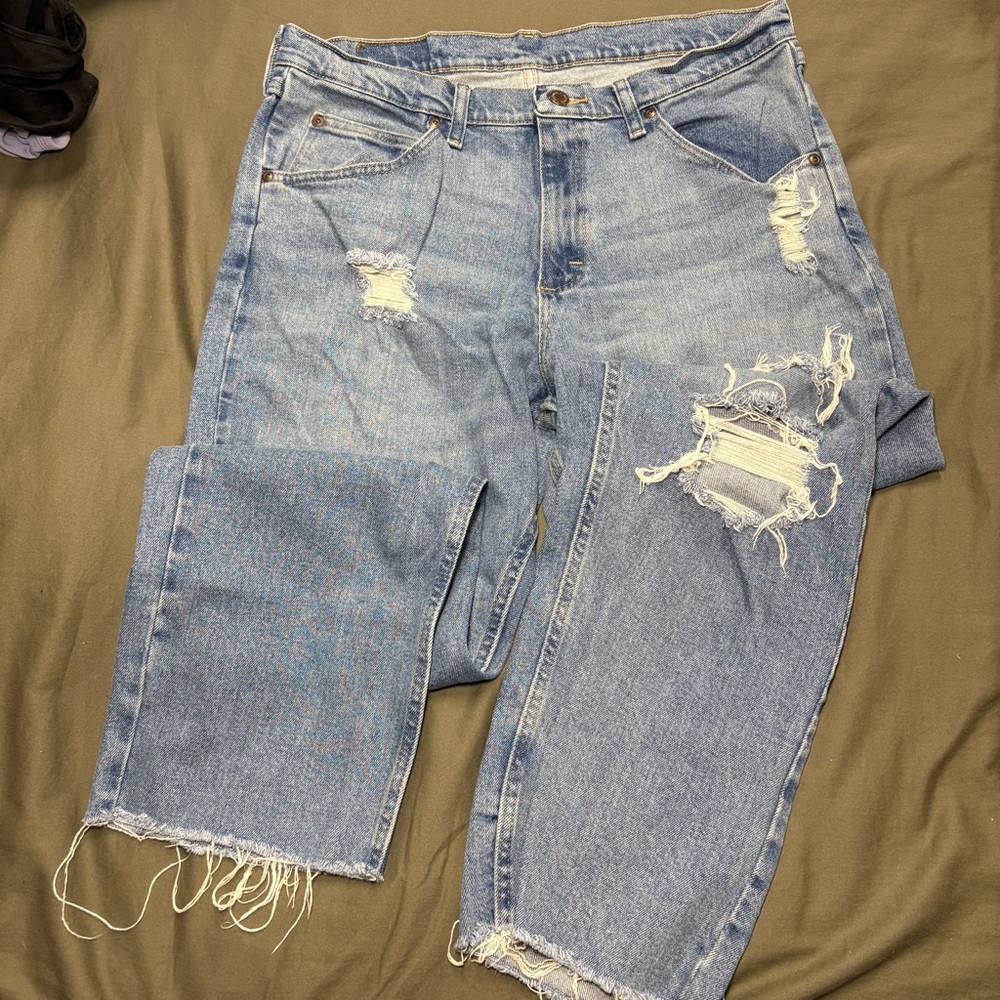 Distressed Wrangler Jeans